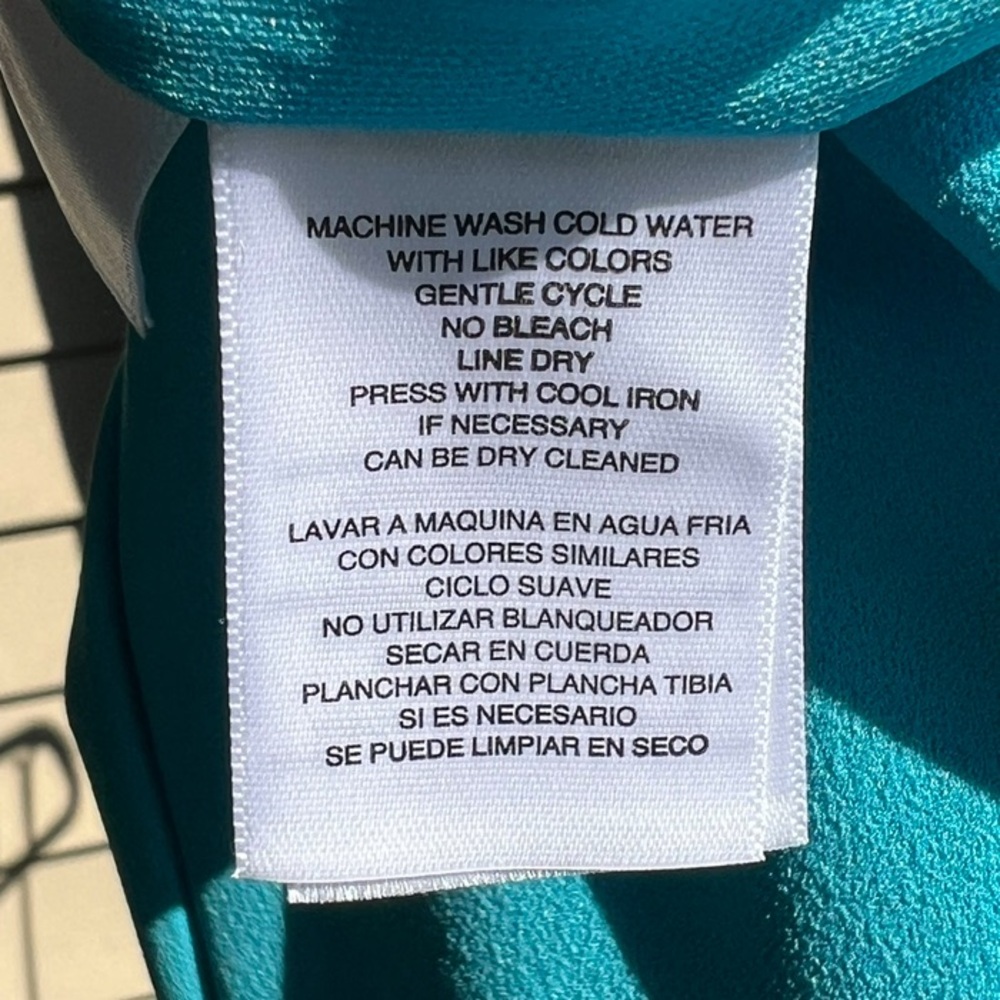 🆕🦋 Rachel Roy Aqua Blue Bodycon Midi Cocktail Dress M Wedding Party Evening - Picture 16 of 17